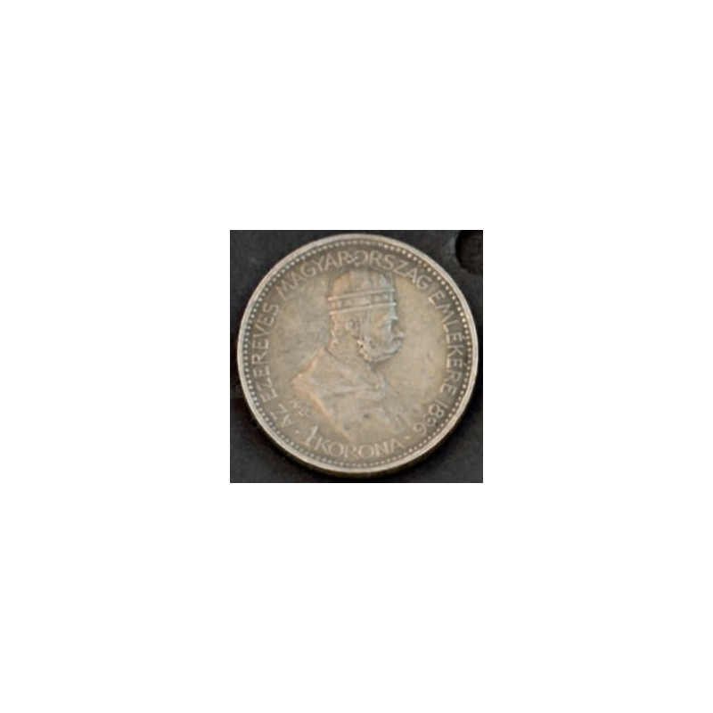 Ungarn-Hungary. 1896. 1 Korona, Jòzsef, Sølv (0.835) 5.g