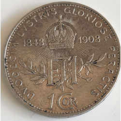 Ungarn-Hungary. 1908. 1 Korona, Franz Joseph, sølv (0.835) 5g