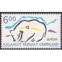 1999. 6,00 Kr. Europamærke / CEPT. AFA nr. 341 postfrisk stemplet