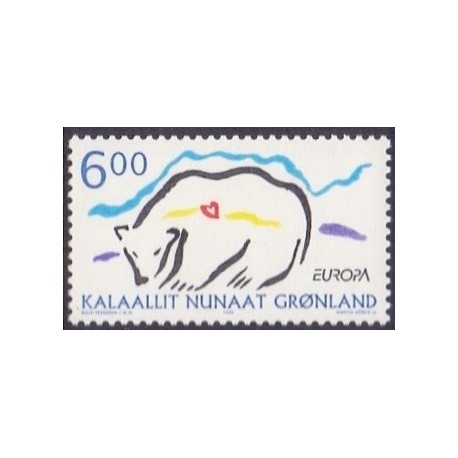 1999. 6,00 Kr. Europamærke / CEPT. AFA nr. 341 postfrisk stemplet