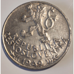 Tjekkoslovakiet. 1949. 100 Korun, Sølv (.500) 14g