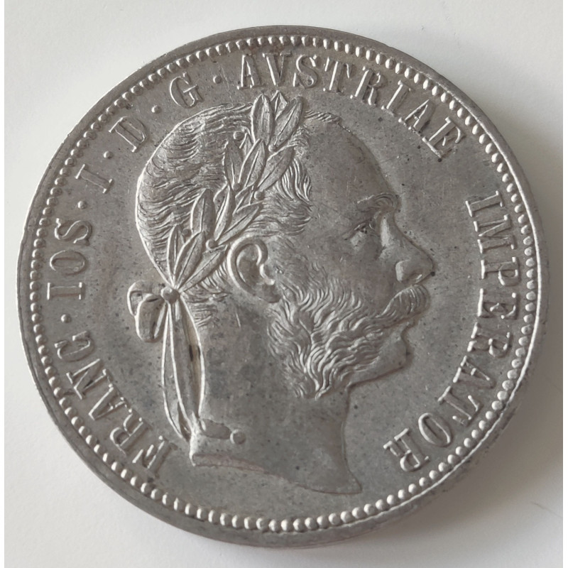 Østrig-Austria. Franz Joseph I 1878,  Florin. Sølv (900) 12,35g