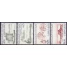 1999. 4,50-8,00 Kr. Arktiske vikinger I. AFA nr. 344-47 postfrisk stemplet