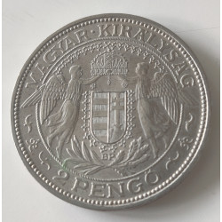 Ungarn-Hungary. 1938 2 Pengo, Miklós Horthy, sølv (0.0) 10g
