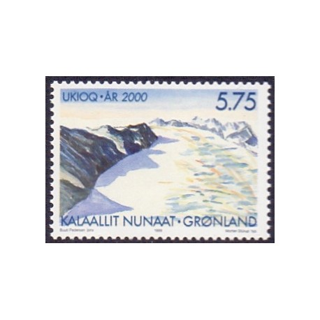 1999. 5,75 Kr. Grønland år 2000. AFA nr. 349 postfrisk stemplet