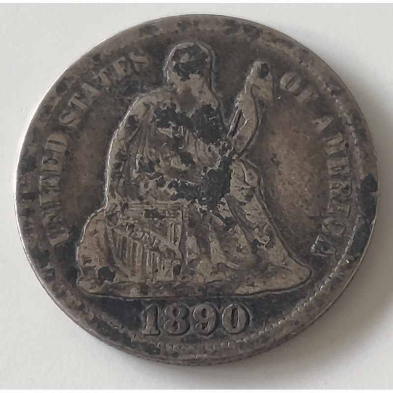 USA. 1890. Seated Liberty Dime