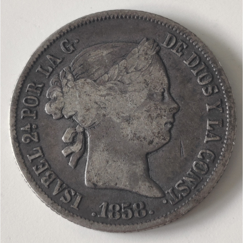 Spanien - Spain. 1858. Isabel II 4 Reales