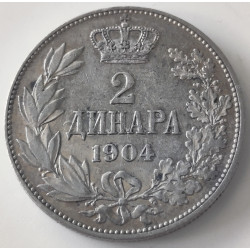 Serbia - Serbien. 1904, Petar I, 2 Dinara