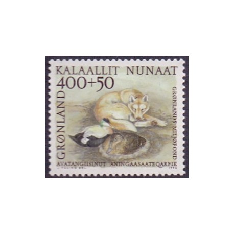 1990. 4,00 Kr. Grønlands miljøfond. AFA nr. 208 postfrisk stemplet