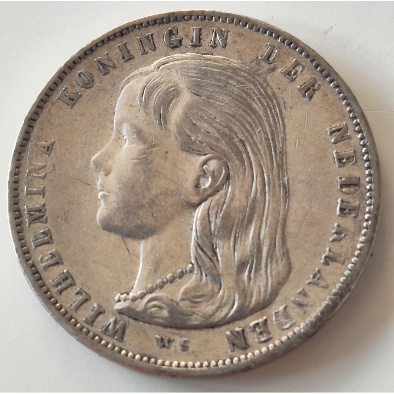 Holland-Nederlande. 1897. 1 Gulden, Wilhelmina, sølv