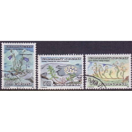 1990. 4,00-6,50 Kr. Blomster II. AFA nr. 205-07 stemplet