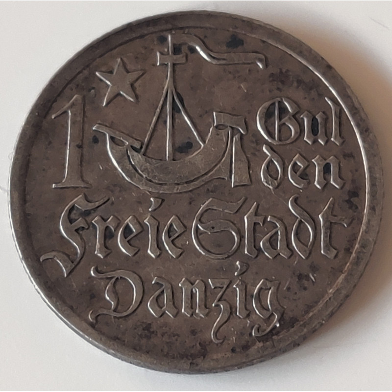 Danzig (Freie stadt) 1 Gylden 1923, sølv