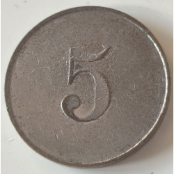 Danmark. Token, Brdr. Stefansen 5 (øre)