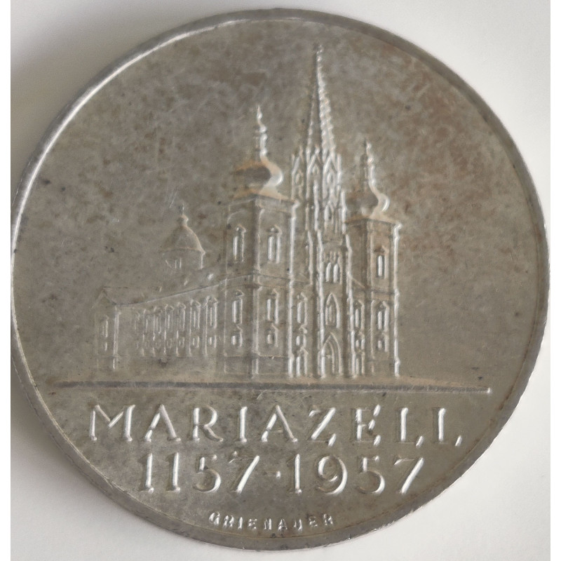 Østrig-Austria. 1957. Mariazell, 25 Schilling. Sølv (.800) 13g