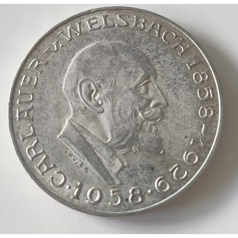Østrig-Austria. 1958. Auer von Welsbach, 25 Schilling. Sølv (.800) 13g