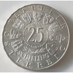 Østrig-Austria. 1962. Anton Bruckner, 25 Schilling. Sølv (.800) 13g