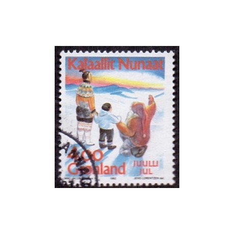 1992. 4,00 Kr. Julemærke. AFA nr. 230 postfrisk stemplet