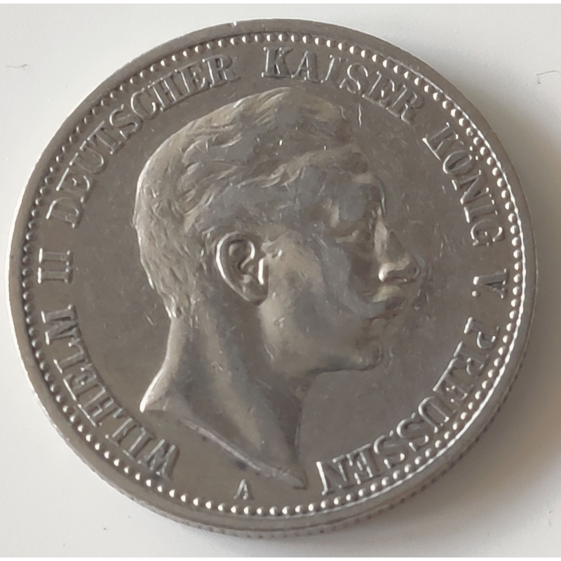 Tyskland-Germany. 1904, ZWEI MARK (William II) Sølv (.900) 11.11 g