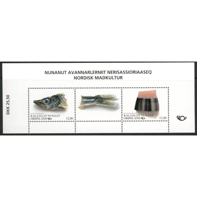 2016, 12,00-13,50. Norden. Madkultur, i miniark. AFA nr. 729 postfrisk  stemplet FDC