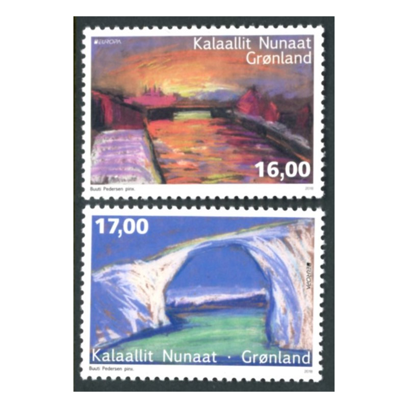 2018. 16-17,00 Kr. Europamærker/CEPT AFA nr. 778-79 ** postfrisk  stemplet FDC