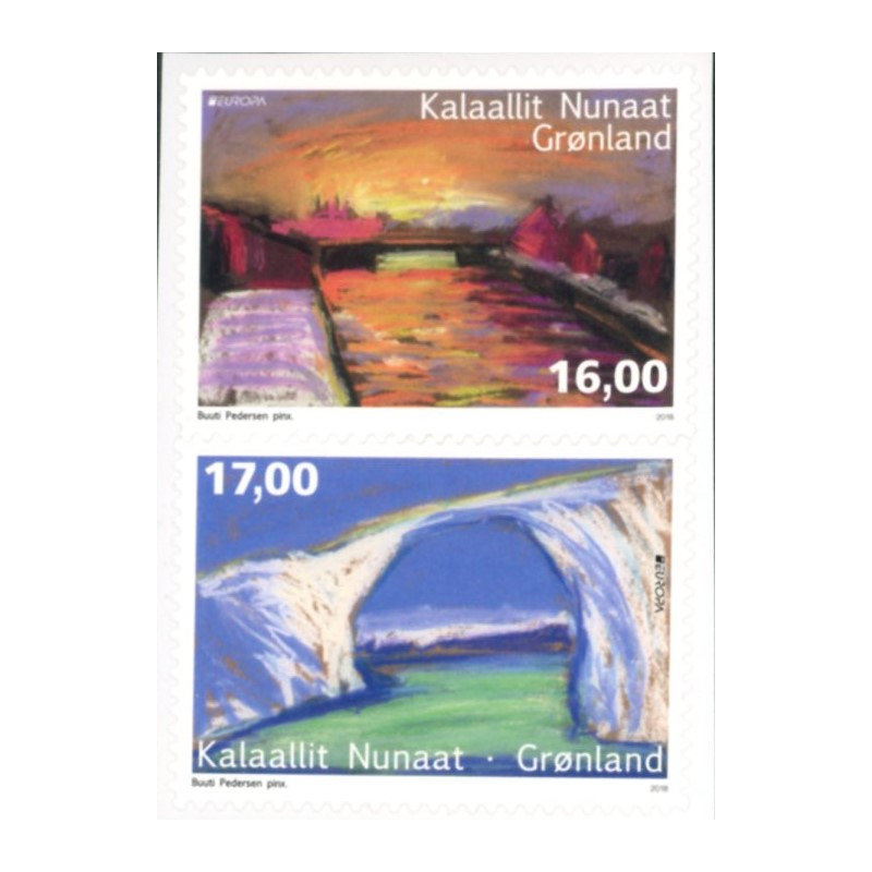 2018. 16-17,00 Kr. Europamærker/CEPT. fra Hæfter. AFA nr. 778-79E ** postfrisk  stemplet FDC