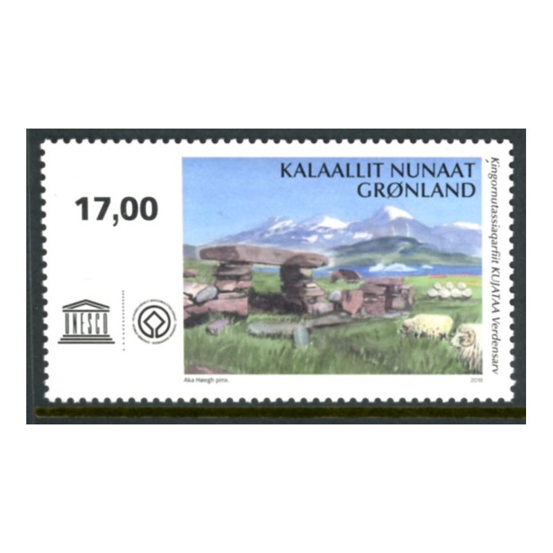 2018. 17,00 Kr. UNESCO verdensarv, AFA nr. 801 **   postfrisk  stemplet FDC