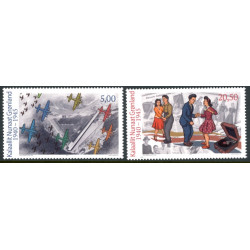 2018. 5-20,50 Kr. Anden verdenskrig III, AFA nr. 802-3 **   postfrisk  stemplet FDC