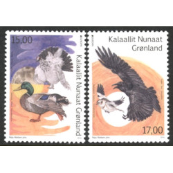 2019. Europa. Nationalfugl. AFA nr. 823-24 **                   postfrisk  stemplet FDC