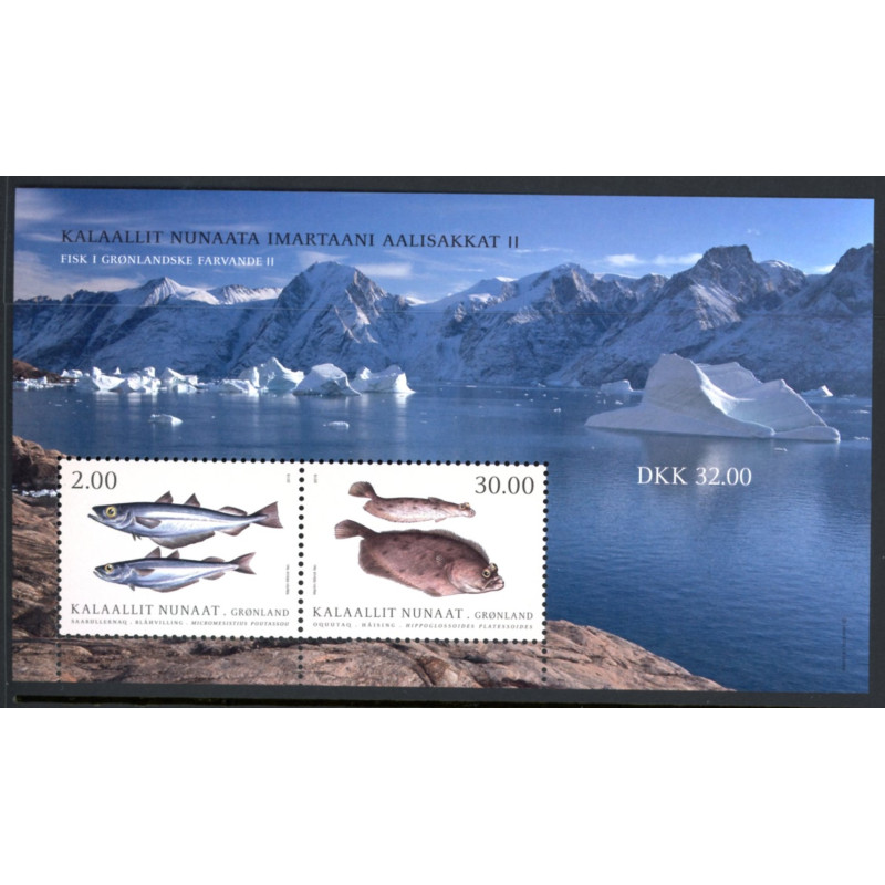 2019. Fisk i grønlandske farvande, miniark. AFA nr. 818 **                     postfrisk  stemplet FDC