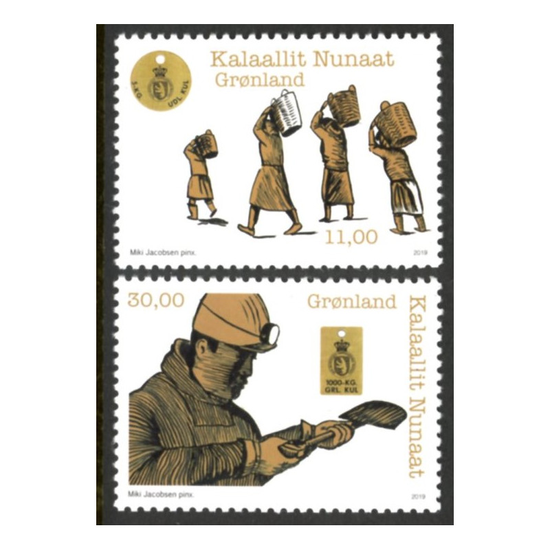 2019. Kulmærker. AFA nr. 833-34 **             postfrisk  stemplet FDC
