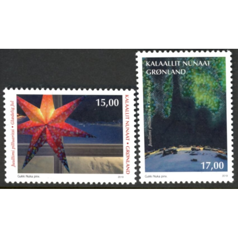 2019. Julefrimærker. AFA nr. 835-36 **            postfrisk  stemplet FDC