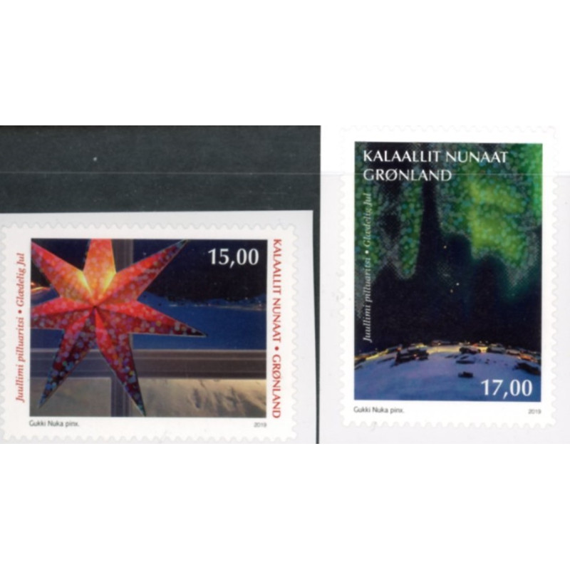 2019. Julefrimærker. AFA nr. 835E-36E **            postfrisk  stemplet FDC
