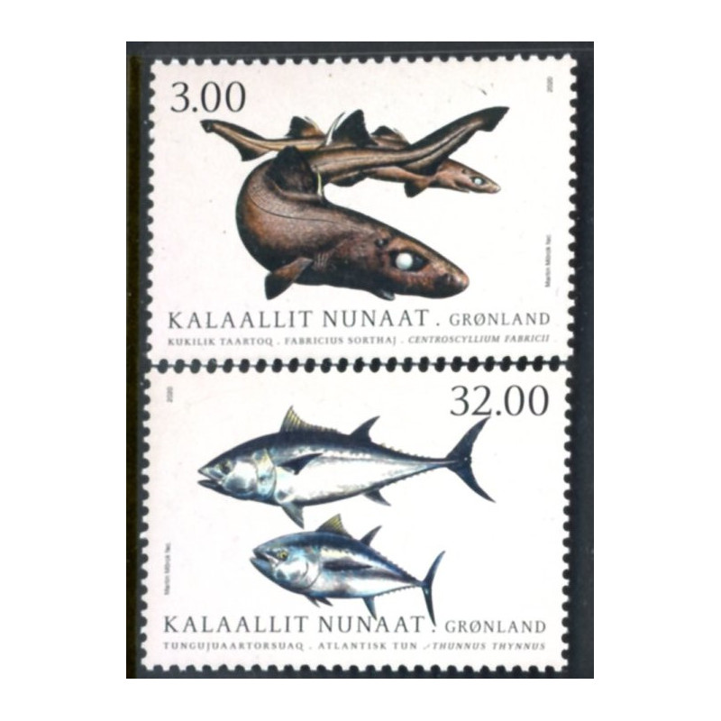 2020. Fisk i Grønland. AFA nr. 842-43 **         postfrisk  stemplet FDC