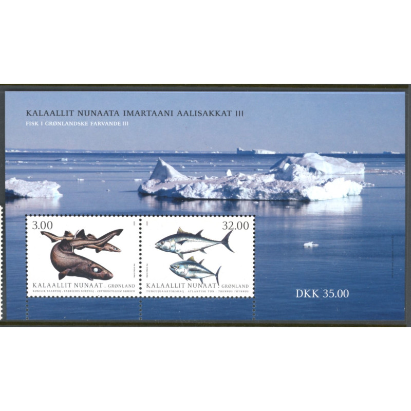 2020. Fisk i Grønland, miniark. AFA nr. 844 **         postfrisk  stemplet FDC