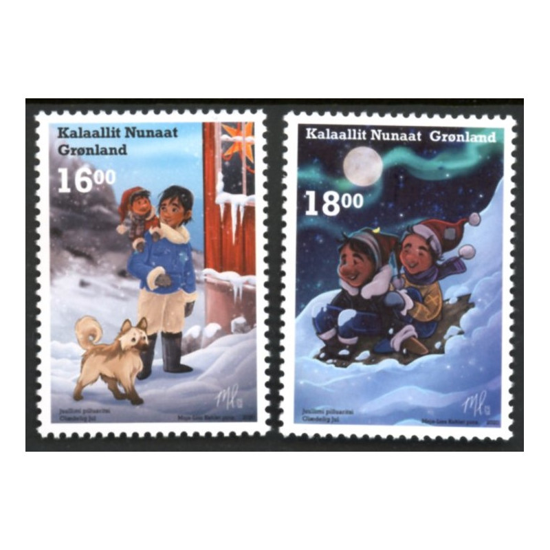 2020. Julefrimærker. AFA nr. 866-67 **                     postfrisk  stemplet FDC