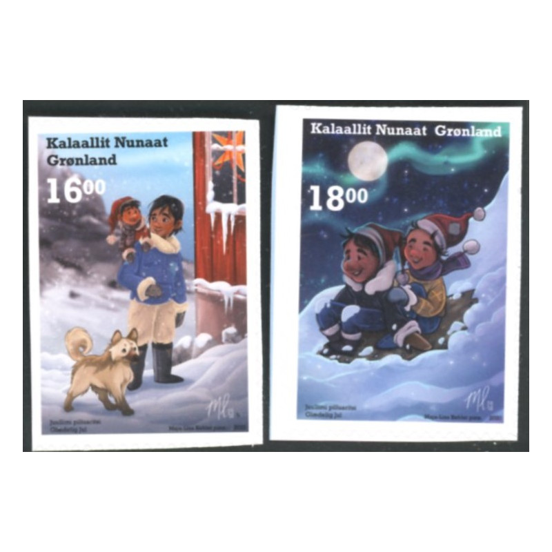 2020. Julefrimærker. AFA nr. 866E-67E **                  postfrisk  stemplet FDC
