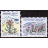 1992. 4,00-7,25 Kr. Blomster III. AFA nr. 224-25 postfrisk stemplet