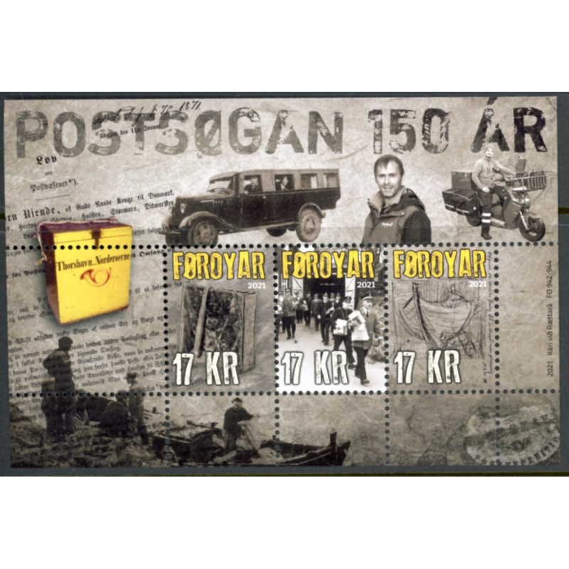 2021. Posthistorie, miniark. AFA nr. 981 **                       , (o) Postfrisk stemplet