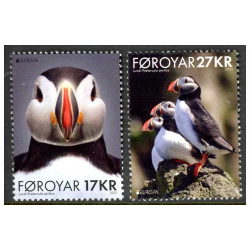 2021. Europa.Truede dyreliv. AFA nr. 995-96 **                   , (o) Postfrisk stemplet