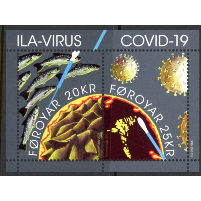 2021. Covid-19 Virus, miniark. AFA nr. 1005 **                 , (o) Postfrisk stemplet