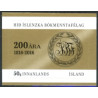 Island. 2016. 200-året for Islandske litteraturselskab. AFA nr. 1464 **         (o)  stemplet FDC