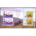 1993. 18 kr. Røde Kort Og Spejderkorps Miniark. AFA nr. 239 postfrisk stemplet
