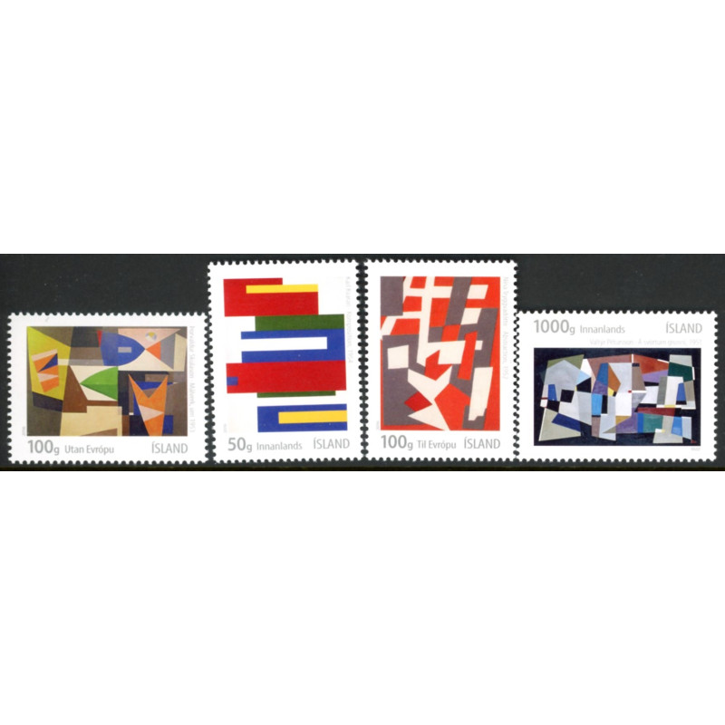 Island. 2016. Islandsk billedkunst. AFA nr. 1485-88 **    (o)  stemplet FDC