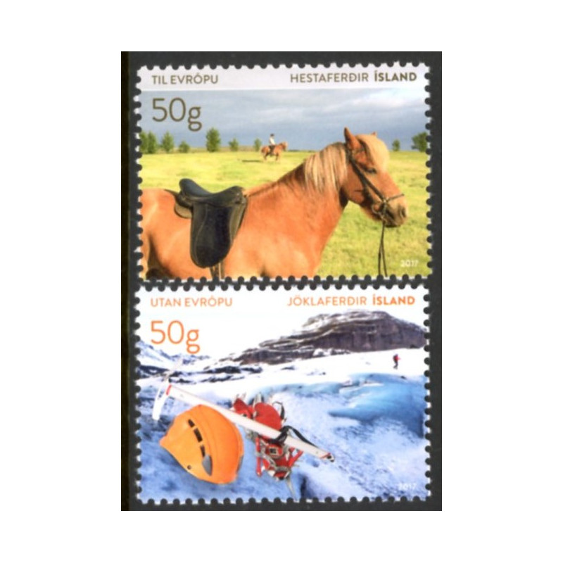 Island. 2017. Turisme. AFA nr. 1499-1500 **             (o)  stemplet FDC