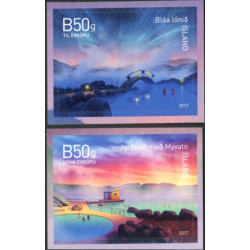 Island. 2017. Bæredygtig turistudvikling. AFA nr. 1504-05 **           (o)  stemplet FDC