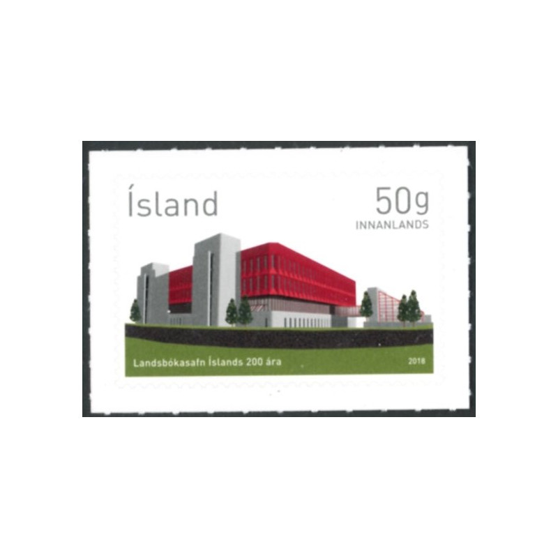 Island. 2018. 200-året for Nationalbiblioteket. AFA nr 1527 **                     (o)  stemplet FDC