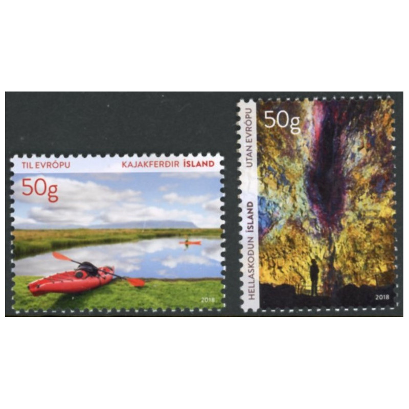 Island. 2018. Turistfrimærker. AFA nr. 1534-35 **                  (o)  stemplet FDC