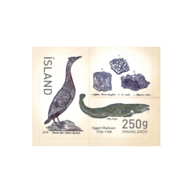 Island. 2018. 250-året Eggert Olafsson. AFA nr. 1538 **                 (o)  stemplet FDC