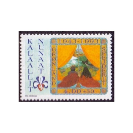 1993. 4,00 +50 Øre. Spejderkorps 50 år. AFA nr. 238 postfrisk stemplet