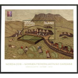 Island. 2018. Nordia frimærkeudstillingen, miniark. AFA nr. 1531 **                    (o)  stemplet FDC
